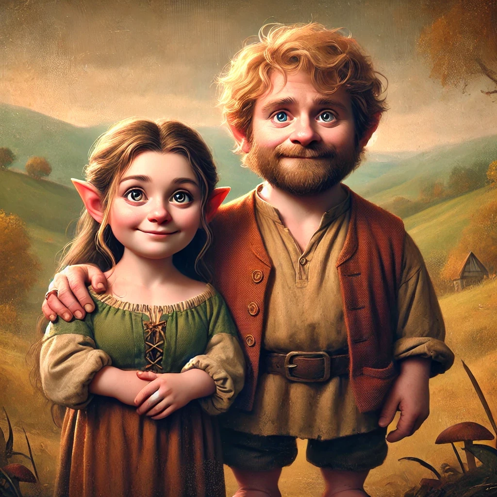 Male and Female Halflings